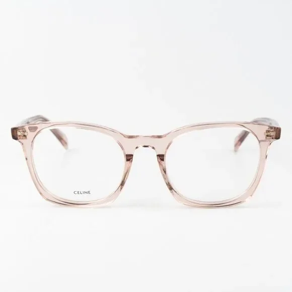 Celine THIN Women Eyeglasses Shiny Rose Demo Square CL50058I 074 BRAND NEW - Picture 2 of 9